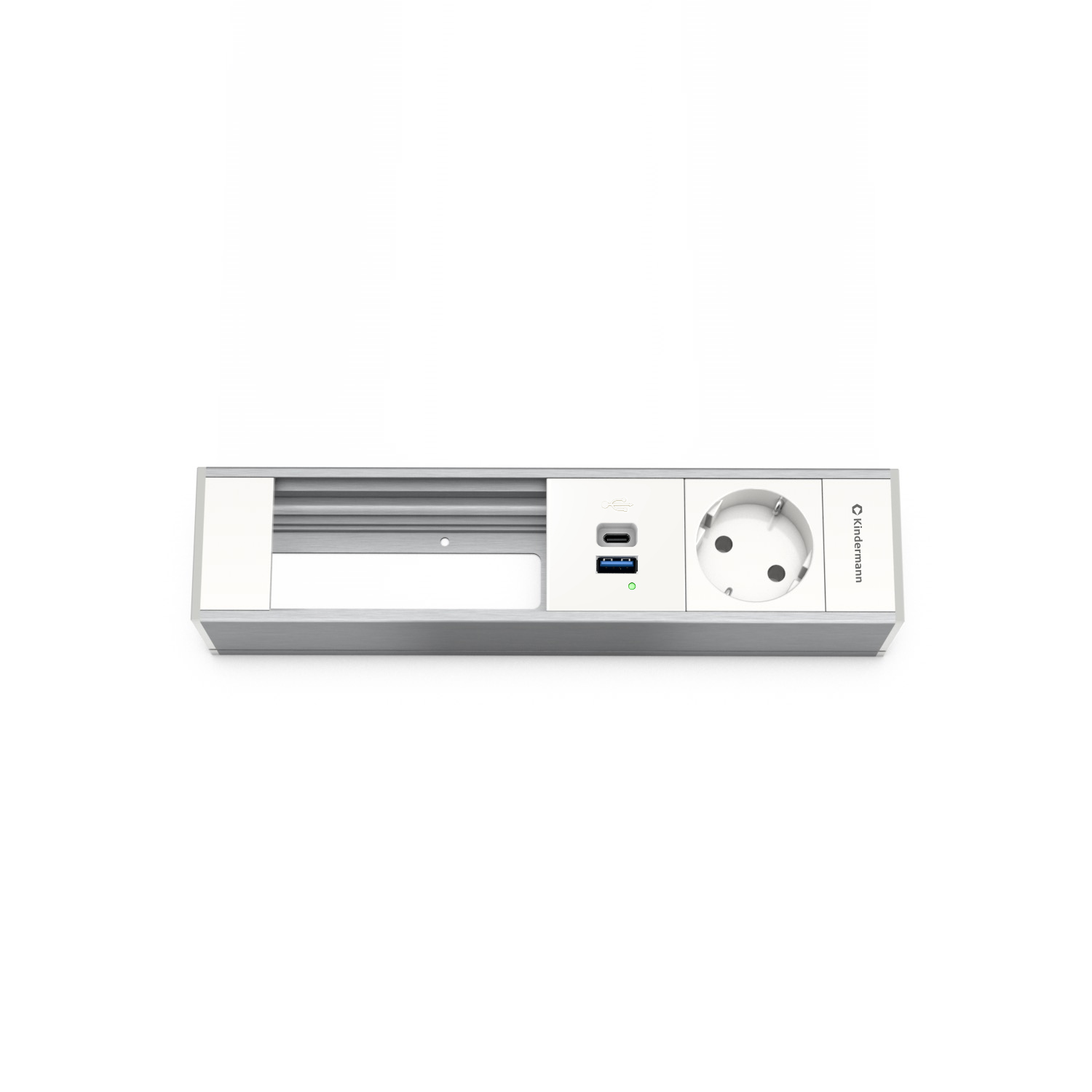 Kindermann CablePort Modulträger 4-fach, 1x Strom + 1x USB-A/C