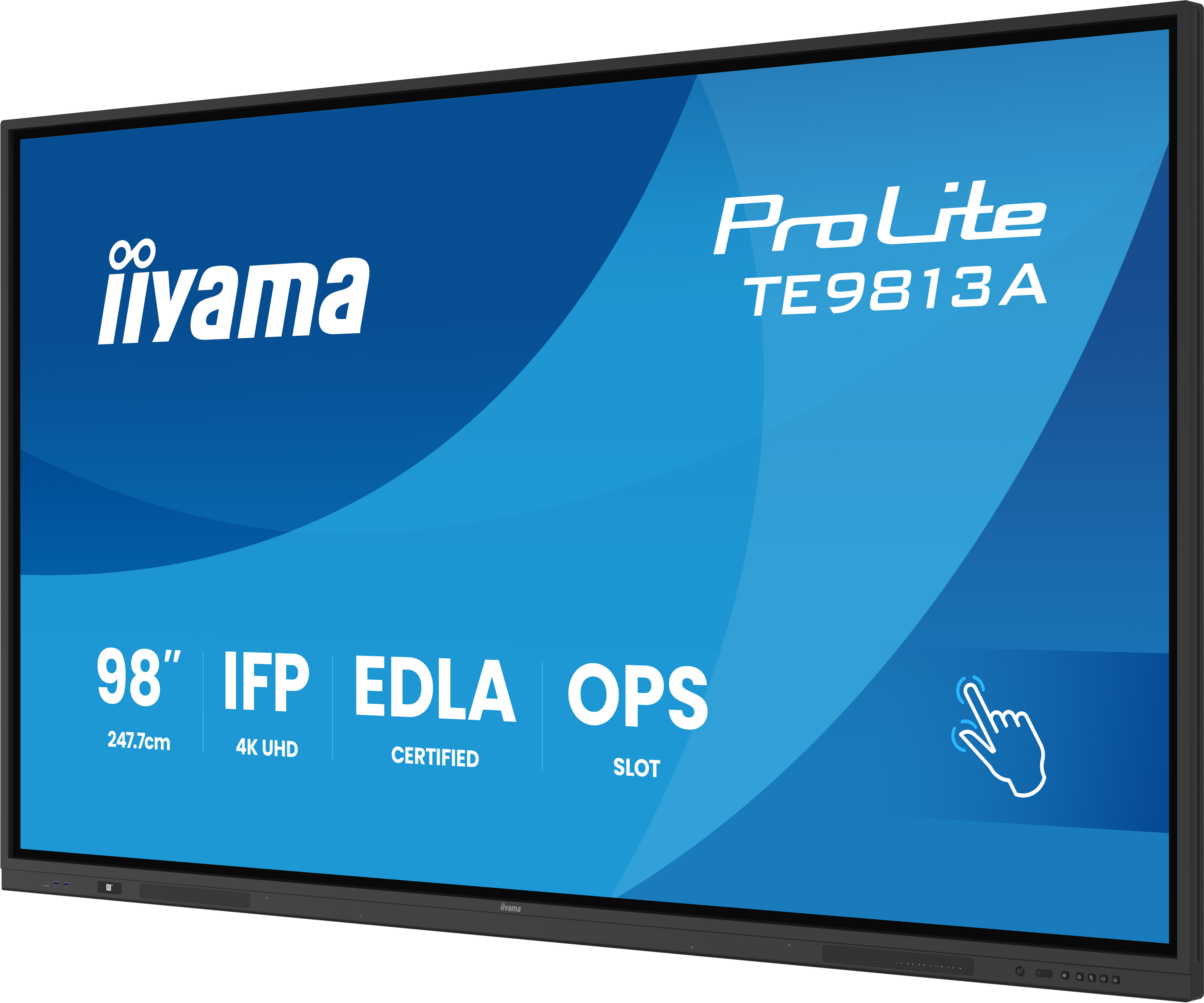 iiyama ProLite TE9813A-B2AG – 98" Interaktives 4K Touch-Display - Google EDLA, Android 14