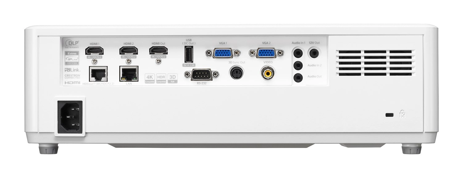 Optoma ZU607T - WUXGA Laserprojektor - 6.500 Lumen - HDR - Lens-Shift - HDBaseT - IP6X - 24/7 - weiß