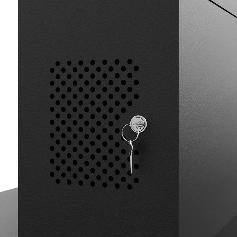 Hagor HP Kiosk 65" FS B2B - Back-to-Back Indoorstele 65" für 2 Displays - Portrait - abschliessbar - Anthrazitgrau