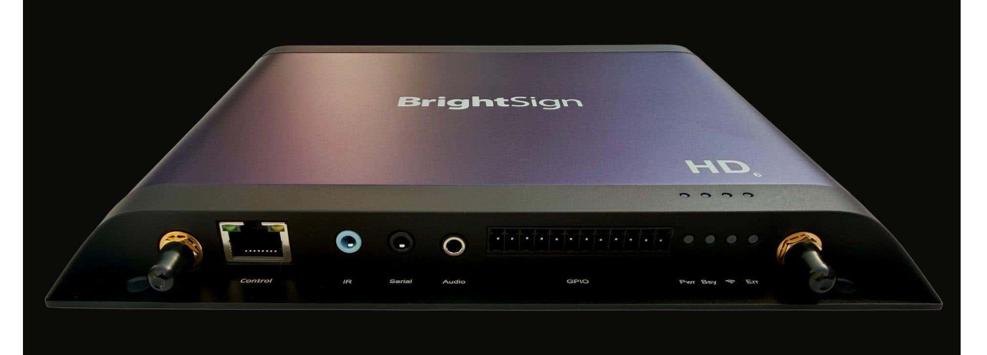 BrightSign HD1026 - 4K Digital Signage Player - 10-bit HDR - USB-A, RS-232, GPIO - BrightSignOS