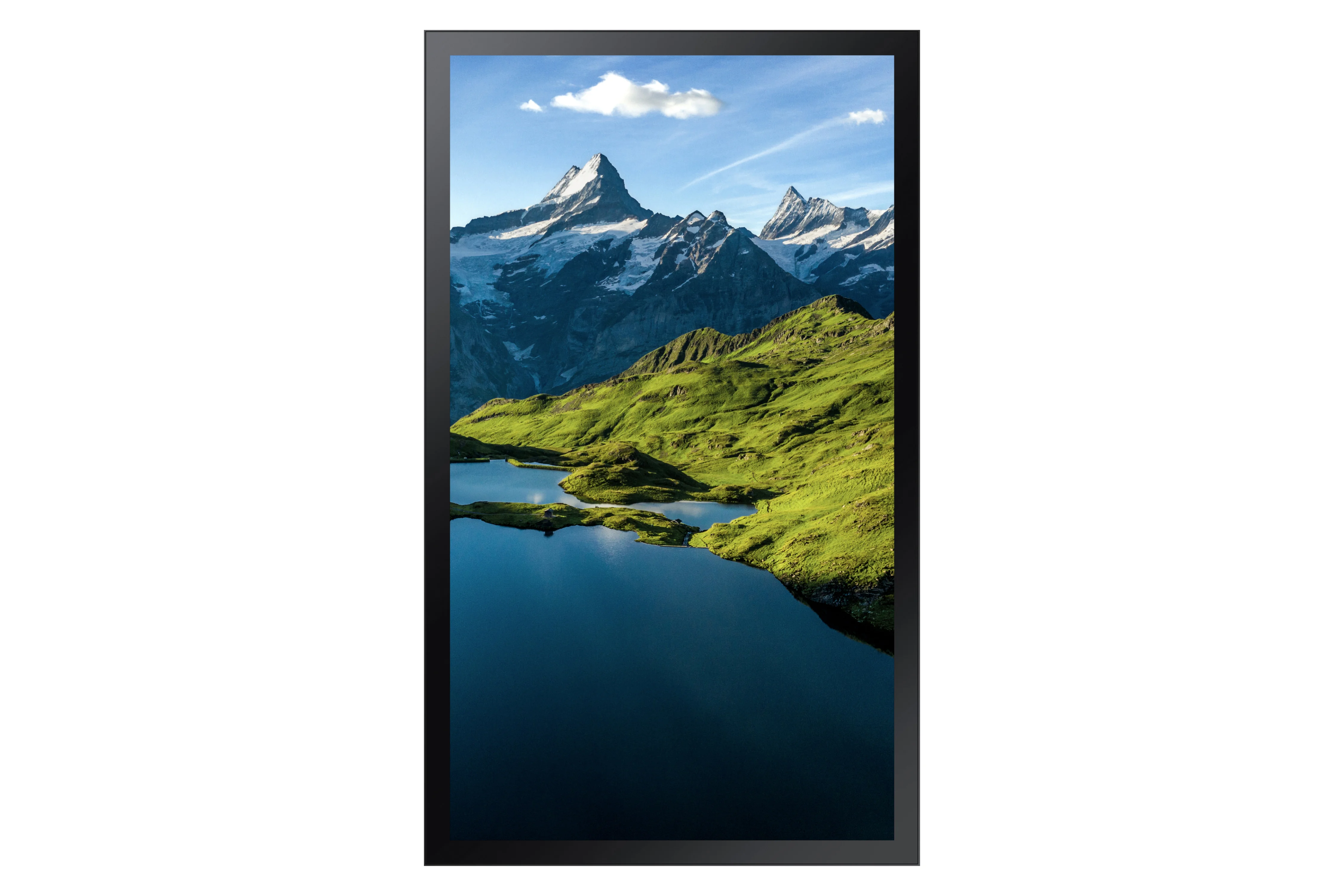 Hagor ScreenOut OH75 Landscape 5885 Bundle mit Samsung OH75A - Outdoor-Stele komplett mit 75" Display - IP56 - 3.500 cd/m² - ohne Heizung und Lüftung - Schwarz RAL 9005