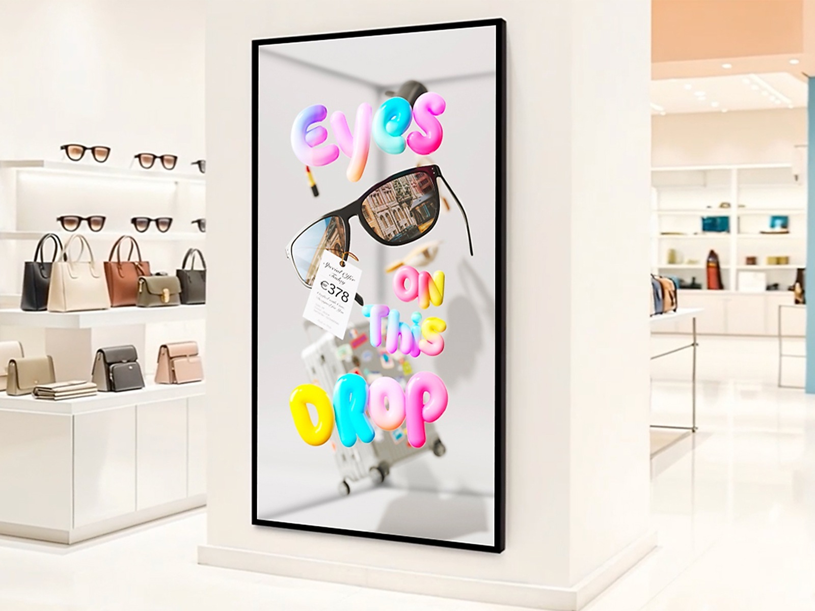 Samsung SM55HX - 55" Spatial Signage Display - 4K UHD - 500 cd/m² - 24/7 - Tizen 7.0 - brillenloser 3D-Effekt - IP5X - Portrait-Only - VESA 200x200 - schwarz
