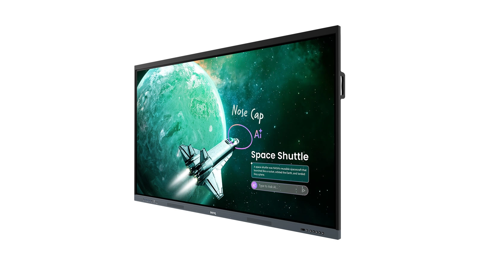 BenQ RE6505E - Interaktives Touch-Display 65 Zoll - 4K UHD - 450 cd/m² - Android 16 EDLA - 40-Punkt-Infrarot-Touch - 2x 20W Audio