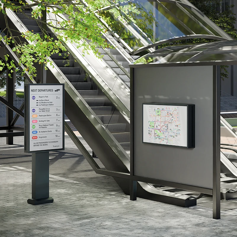 Hagor WH Hisense 55OP90FE 5688 - Outdoor-Wandhalterung displayspezifisch für Hisense 55OP90FE - hochwetterfest - Landscape und Portrait - Schwarz