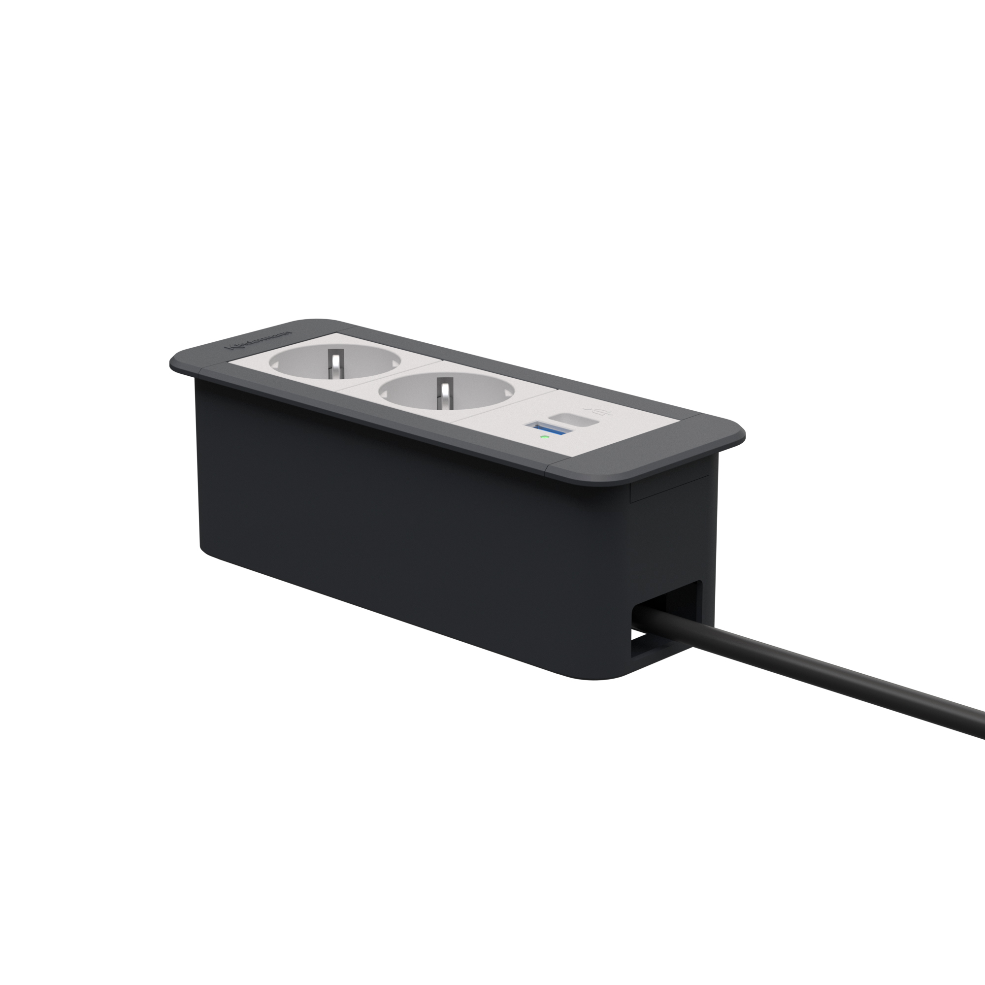 Kindermann CablePort Office frame 3-fach, 2x Strom + 1x USB-A/C