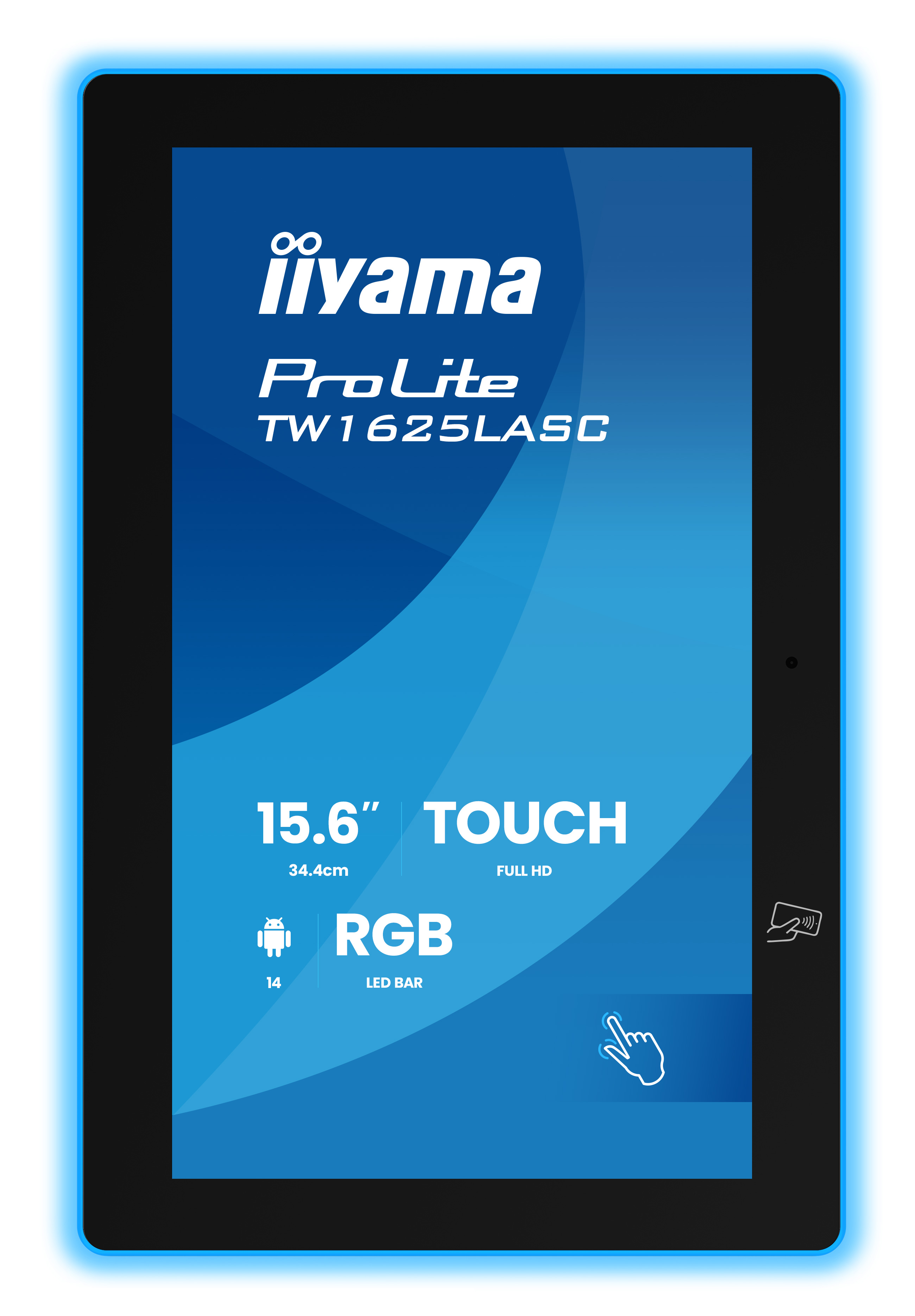 iiyama ProLite TW1625LASC-B3PNR 15,6" Touch-Display – Android 14 – PoE-fähig
