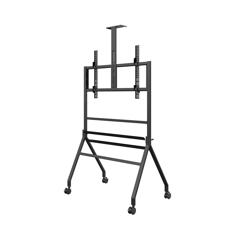 HAGOR BrackIT Stand Scandio Schwarz 8274 - Display-Rollwagen 55-86" - VESA 200×200-900×600 - max. 90 kg - inkl. Kameraaufnahme und AV-Ablage