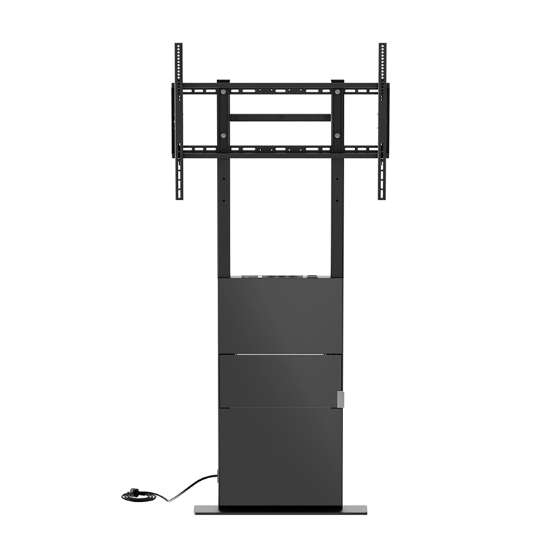 Hagor Pro-Tower Wall 2876 - Boden-Wandhalterung 55-86" - Landscape - neigbar - höhenverstellbar H 1300-1600 mm - inkl. Ablageboard - max. 100 kg - VESA 200x200-800x600 - schwarz