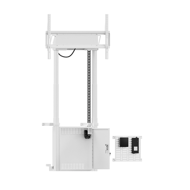 Hagor HP Twin Lift FW-W 8252 - Boden-Wand-Montage motorischer Display-Lift 55-86" - max. 120 kg - VESA 900x600 - 980 mm Hub - weiß