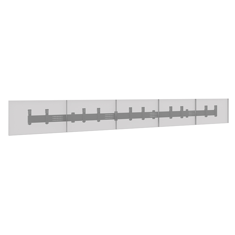 Hagor CPS Menuboard W5L 3322 - Wandhalterung 5x 32-43" - Landscape - neigbar -5°/+15° - max. 50 kg je Display - VESA 200x200 - Schwarz