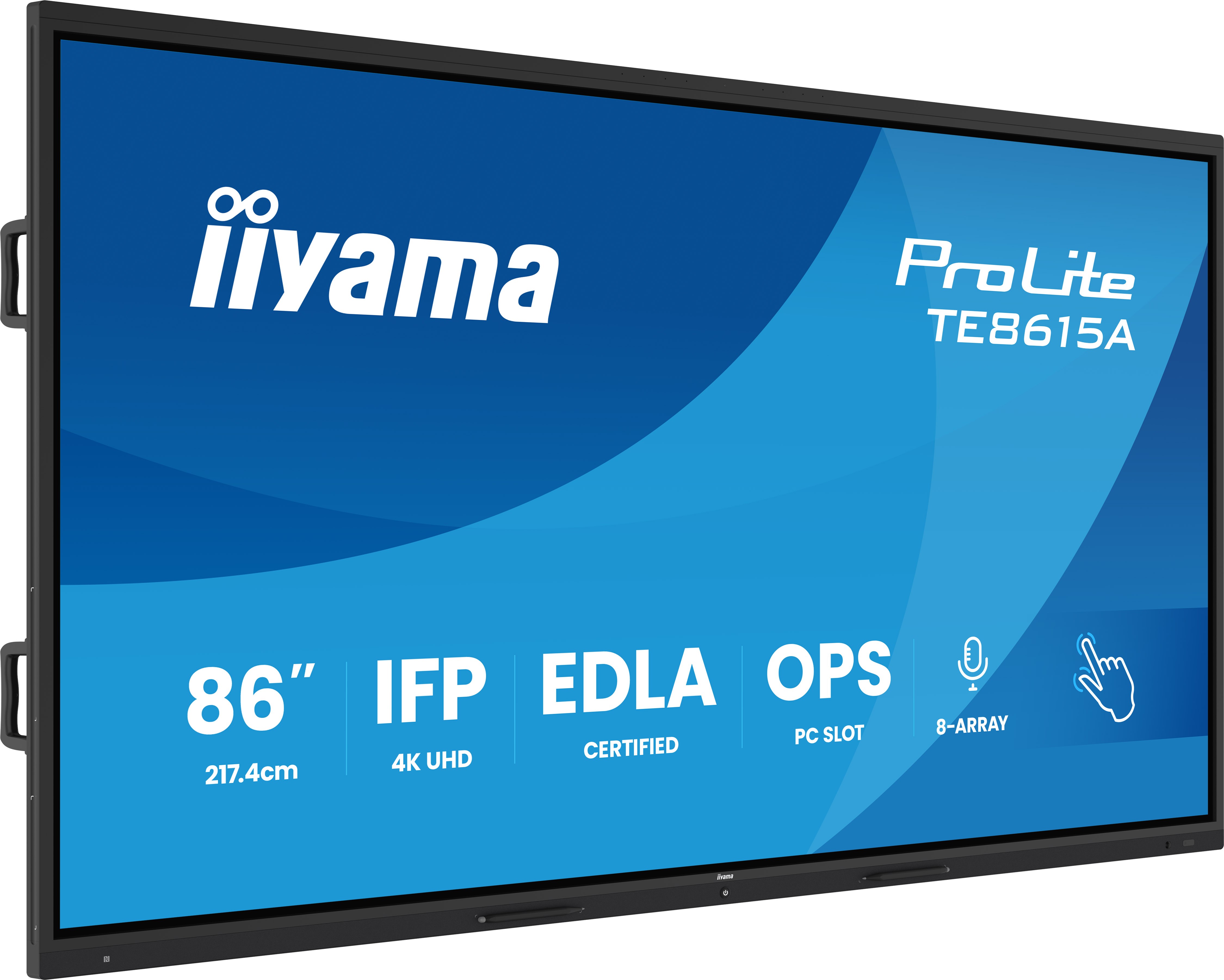 iiyama ProLite TE8615A-B2AG - 86" 4K Interaktives Display, 550 cd/m², Google EDLA, Optical Bonding, Android 14