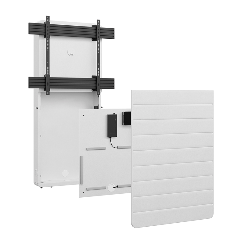 Hagor CON-Line W 75-86" 2809 - Medienstele Boden-Wandmontage - 75-86" - Landscape - max. 50 kg - VESA 900x800 - Weiß