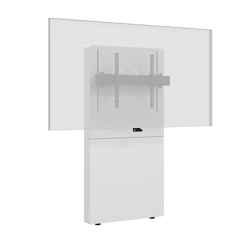 Hagor CON-Line Big W Lift 75-98" 2773 - Medienstele Boden-Wandmontage elektrisch höhenverstellbar - 75-98" - 500mm Fahrweg - Landscape - max. 100 kg - VESA 200x200-800x600 - Weiß