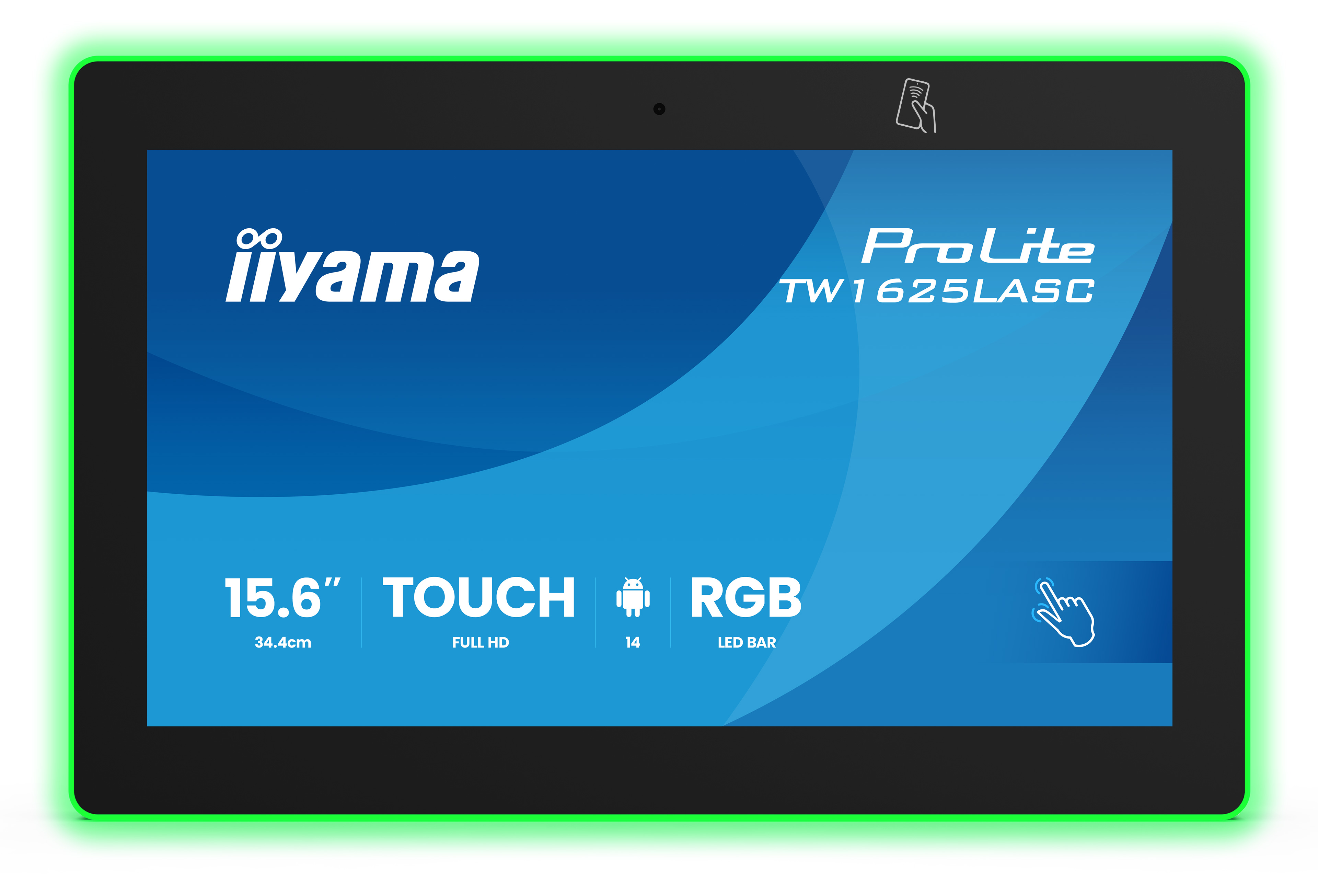 iiyama ProLite TW1625LASC-B3PNR 15,6" Touch-Display – Android 14 – PoE-fähig