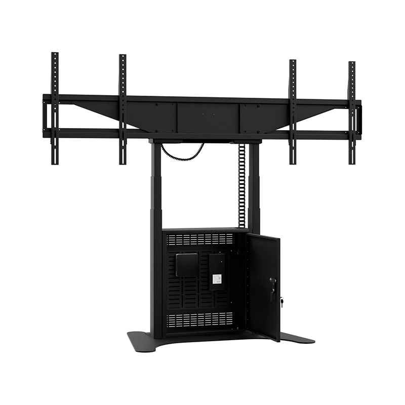 Hagor HP Twin Lift FS-DB 8255 - freistehender motorischer Dual-Display-Lift 2x 46-65" side-by-side - 2x 60 kg - VESA 600x400 - 980 mm Hub - schwarz