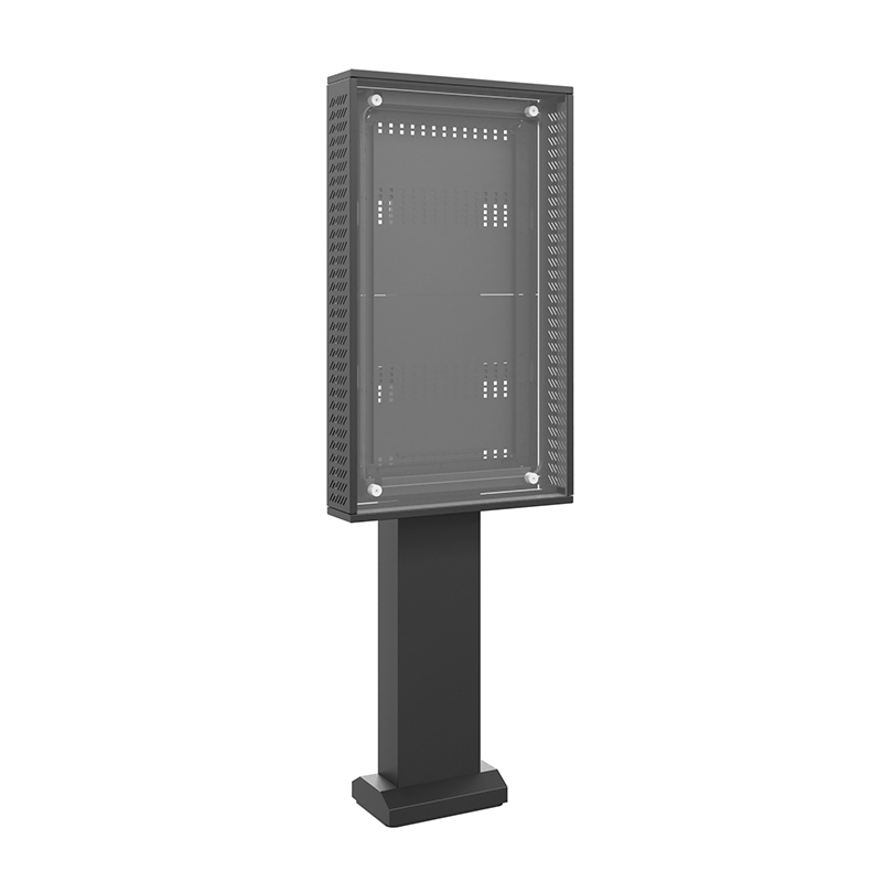 Hagor ScreenOut LG XE4 55" 5877 - Outdoor-Stele für LG 55XE3P-B / 55XE4F - hochwetterfest - Fundamentmontage - Landscape und Portrait - Schwarz