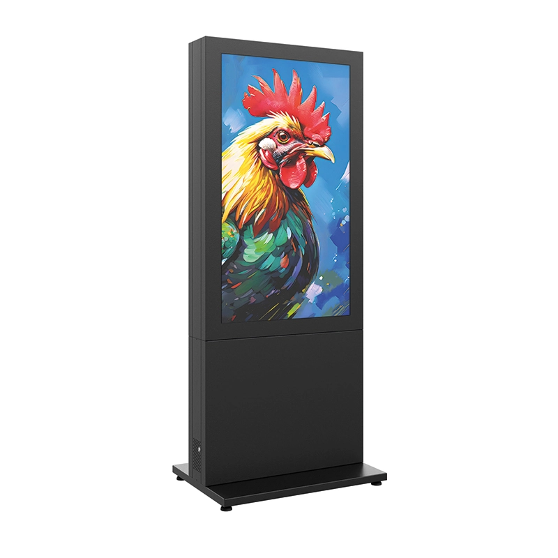 Hagor HP Kiosk 55" FS B2B - Back-to-Back Indoorstele 55" für 2 Displays - Portrait - abschliessbar - Graphit
