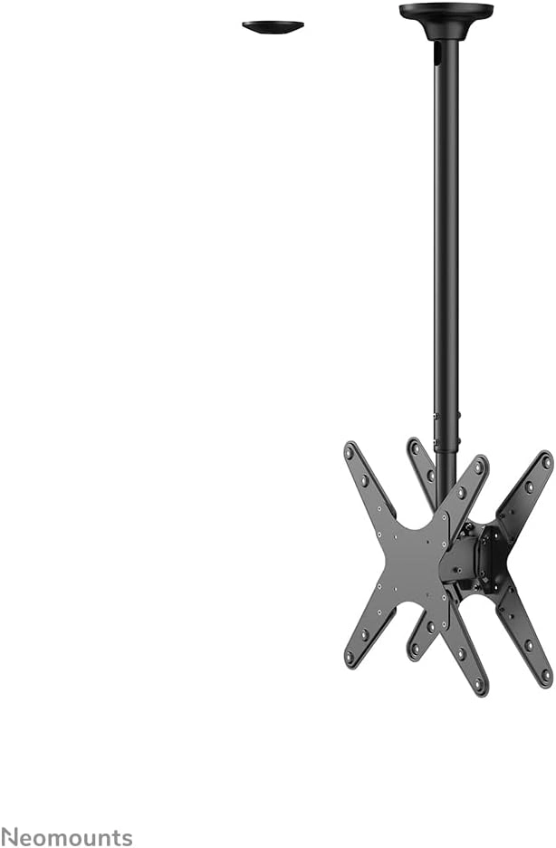 Neomounts FPMA-C340DBLACK - Doppel-Deckenhalterung 2x32-75" - max. 2x50 kg - VESA 400x400 - 360° Schwenk - H 106-156 cm - schwarz