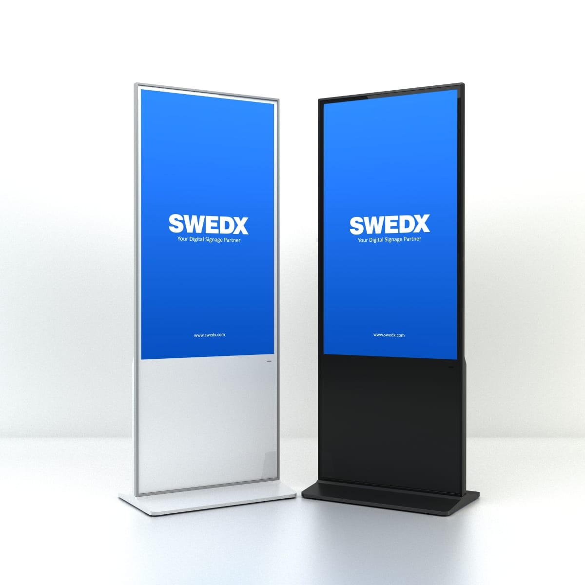 SWEDX Lamina Touch SWLT-55K8-A2-V2 - Touch-Stele 55" Portrait - 4K UHD - 350 cd/m² - 24/7 - Infrarot 10-Punkt-Touch - NO-OS - schwarz
