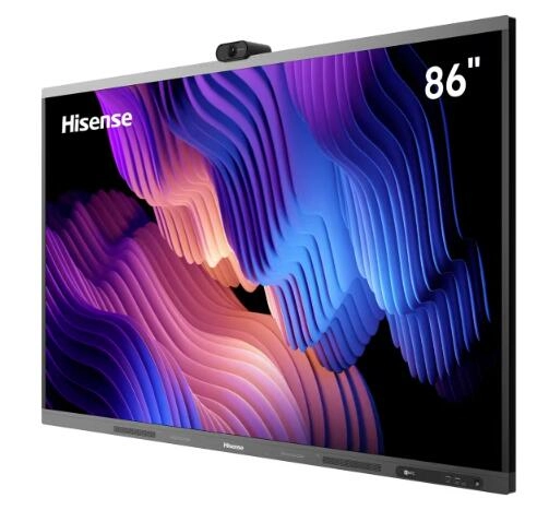 Hisense 86WM6FE - Interaktives Touch-Display 86" - 4K UHD - 400 cd/m² - 16/7 - Android 13 EDLA - 55-Punkt-Touch - Dolby Atmos - 4K-Kamera inklusive - Wandhalterung inklusive - schwarz