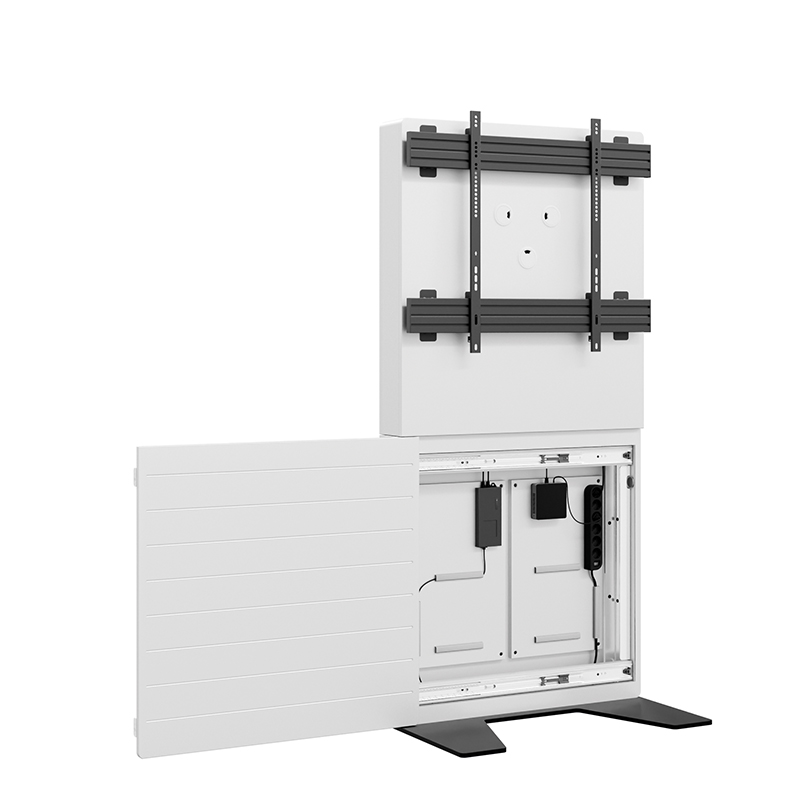Hagor CON-Line Big FS 75-98" 2768 - Medienstele freistehend breiter Korpus - 75-98" - Landscape - max. 100 kg - VESA 200x200-900x800 - Weiß