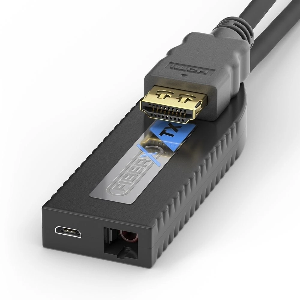 PureLink FiberX FX-P350 - HDMI 2.0 Pigtail Extender Glasfaser - bis 1000 m - 4K@60Hz - 18 Gbps - schwarz