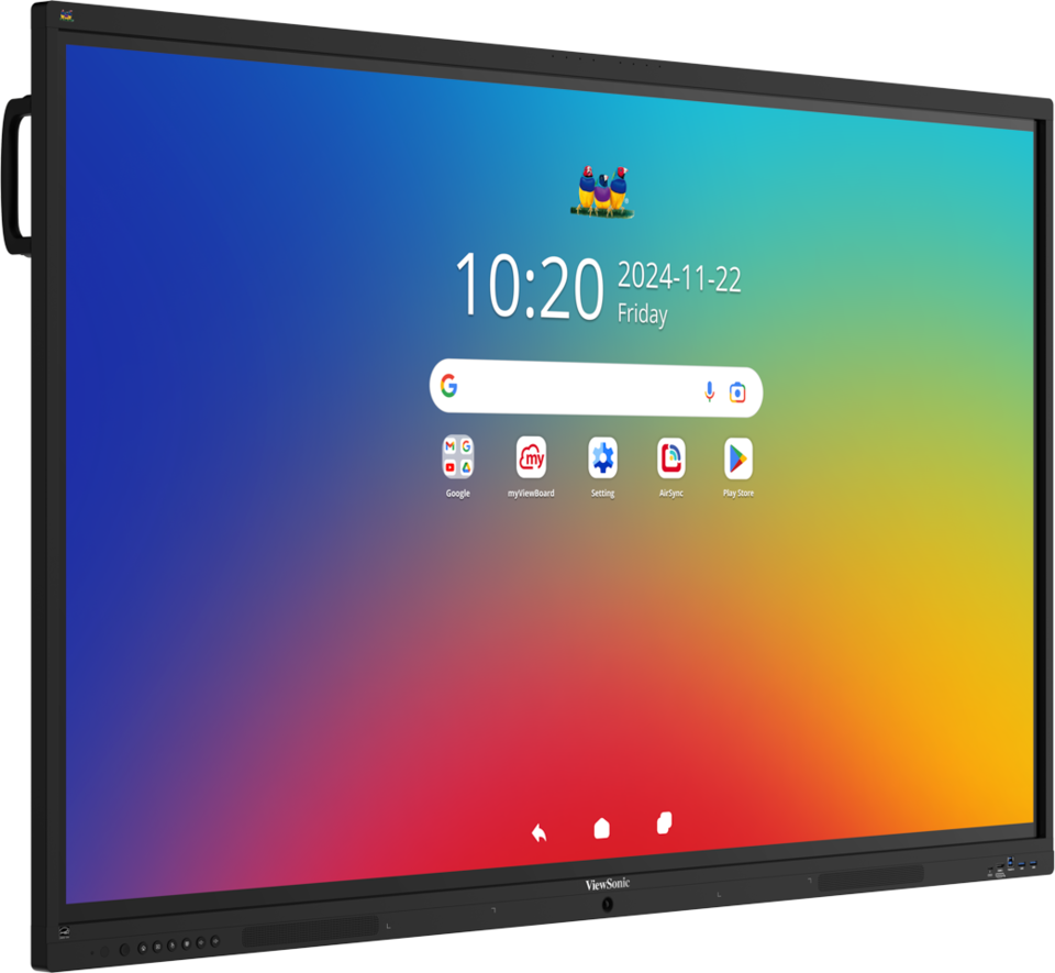 ViewSonic IFP6541-1-1C - Interaktives Touch-Display 65 Zoll - UHD 4K VA - Android 16 EDLA - 64-Punkt-Touch - 55W 2.1-Audio - VESA 600x400