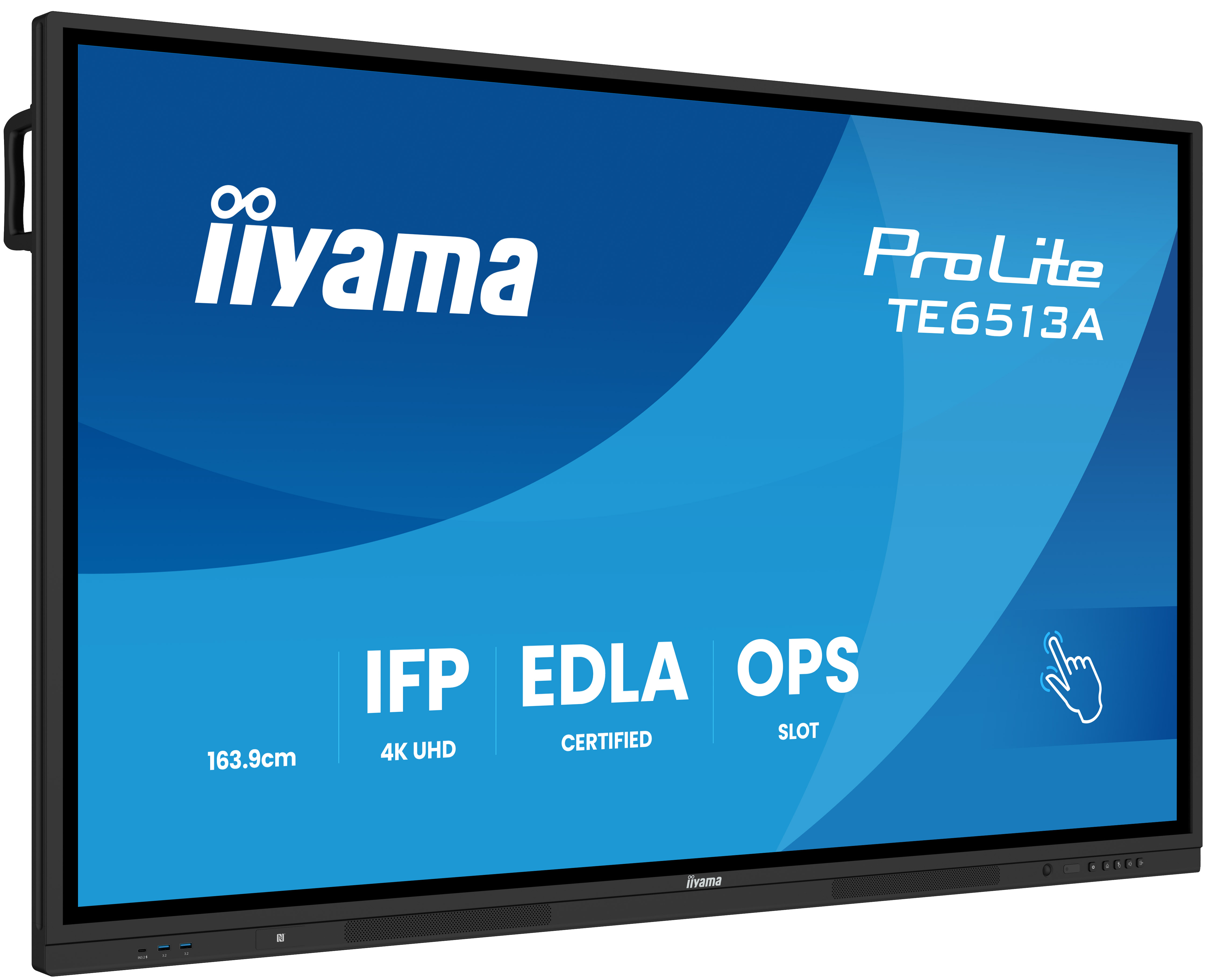 iiyama ProLite TE6513A-B2AG - Interaktives Touch-Display 65 Zoll - 4K UHD - Android 14 EDLA - 40-Punkt-Infrarot-Touch - 2x20W + Subwoofer - VESA 600x400