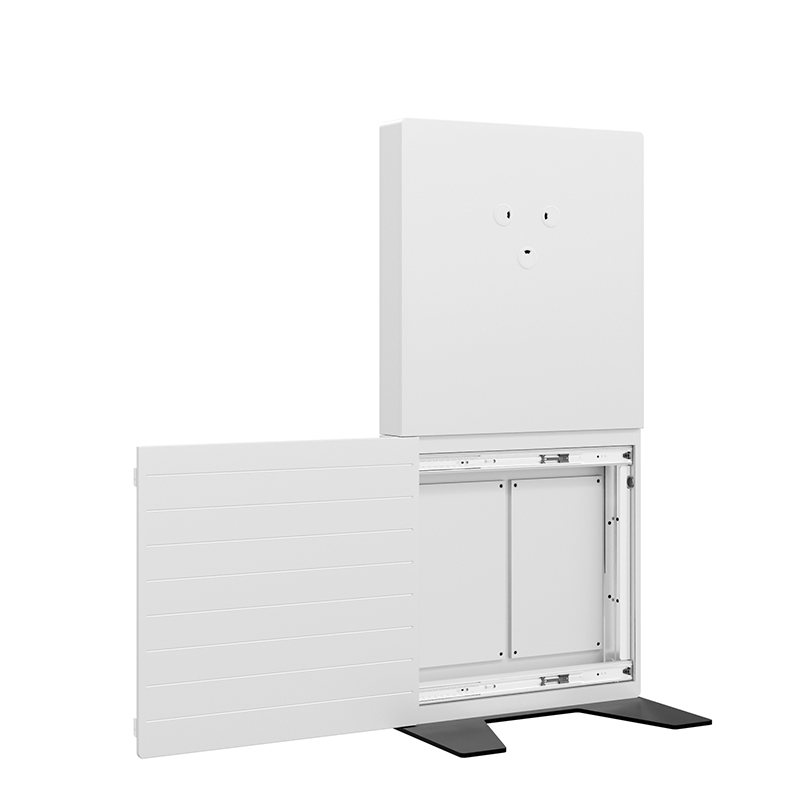 Hagor CON-Line Big FS 75-98" 2768 - Medienstele freistehend breiter Korpus - 75-98" - Landscape - max. 100 kg - VESA 200x200-900x800 - Weiß