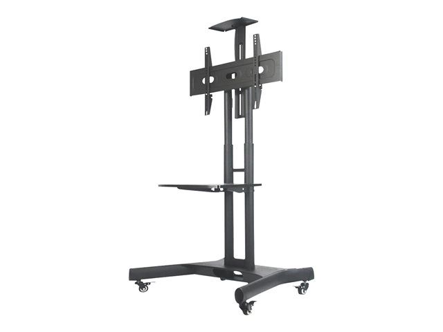 Neomounts NM-M1700BLACK - Trolley 32-75" - Landscape - höhenverstellbar - max. 50 kg - Ablageboard & Videokonferenzablage - VESA 200x200-600x400 - schwarz