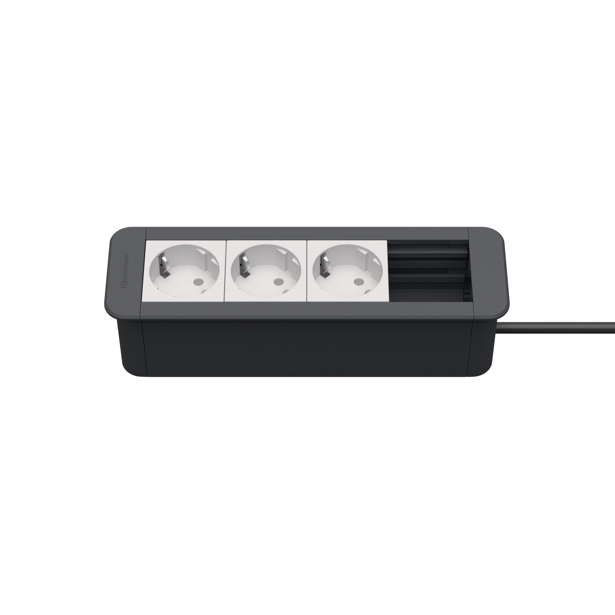 Kindermann CablePort Office frame 4-fach, 3x Strom