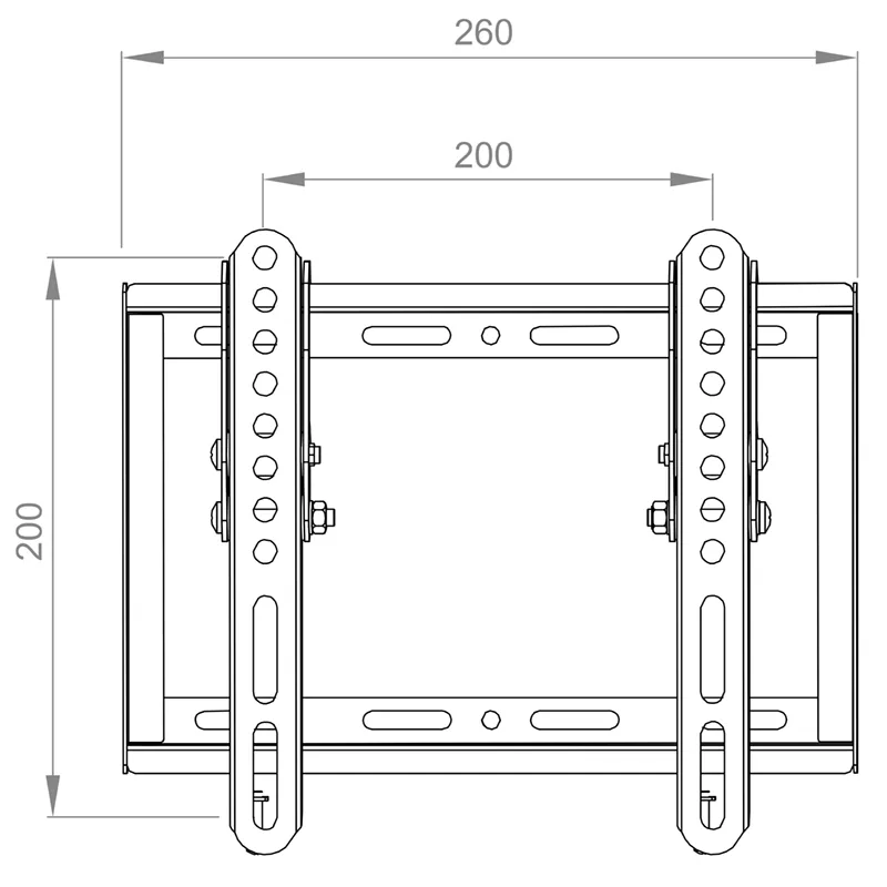 Hagor BL Tilt 200 8401 - neigbare Wandhalterung - 32-42", VESA bis 200x200mm, bis max. 30kg, Schwarz