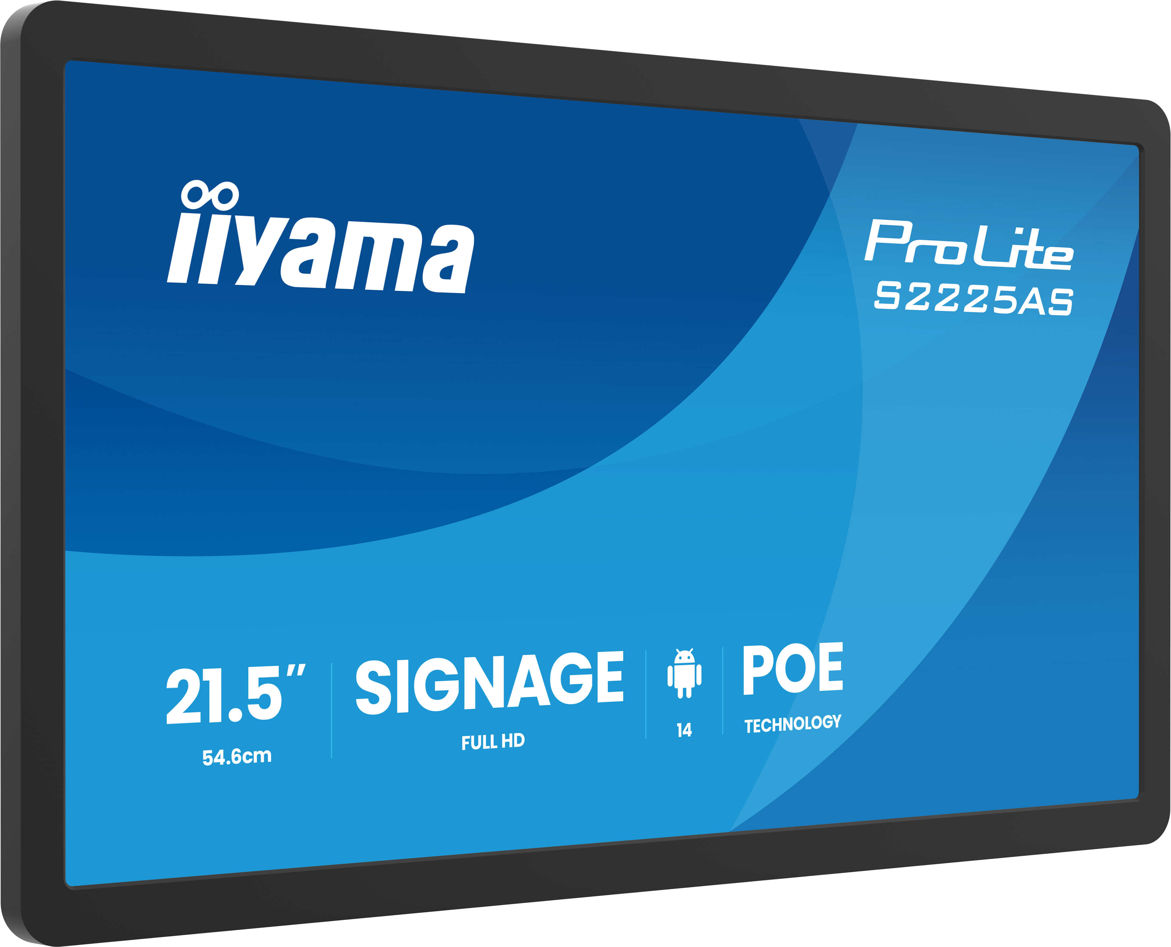 iiyama ProLite S2225AS-B1P - 21,5" Full HD Panel-PC, Android 14, PoE, 24/7 Betrieb