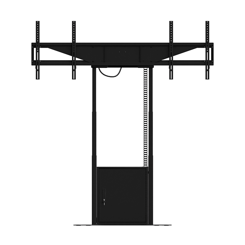 Hagor HP Twin Lift FS-DB 8255 - freistehender motorischer Dual-Display-Lift 2x 46-65" side-by-side - 2x 60 kg - VESA 600x400 - 980 mm Hub - schwarz