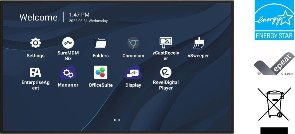 ViewSonic CDE9830 – 98" 4K Präsentations-Display - Android 11 & 24/7