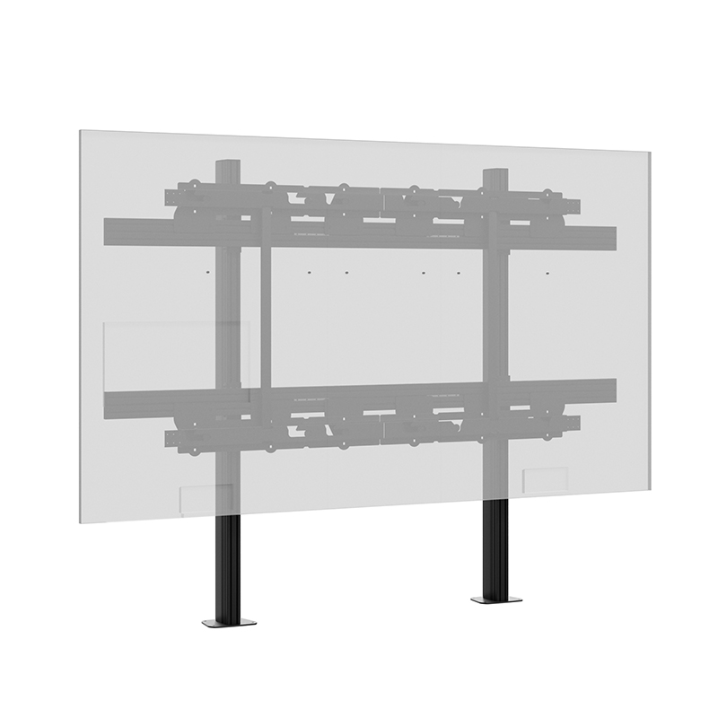 Hagor LED-SBW LG LAPA 136" 6311 - Standsystem zur Boden-Wand-Montage für LG LAPA136-GF - höhenverstellbar - verdeckte Kabelführung - schwarz