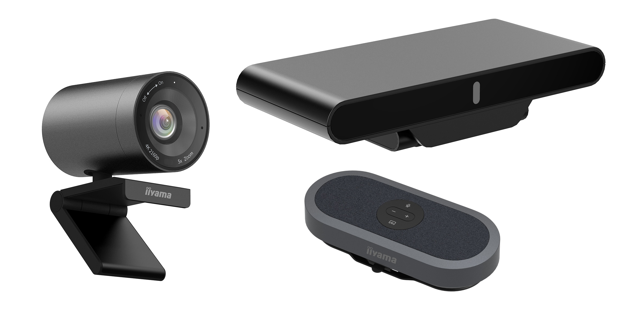 iiyama WP-MEET03M - Kabellose Präsentationslösung - 4K UHD Screencast - 360°-Mikrofonarray - USB-C Plug-and-Play - schwarz