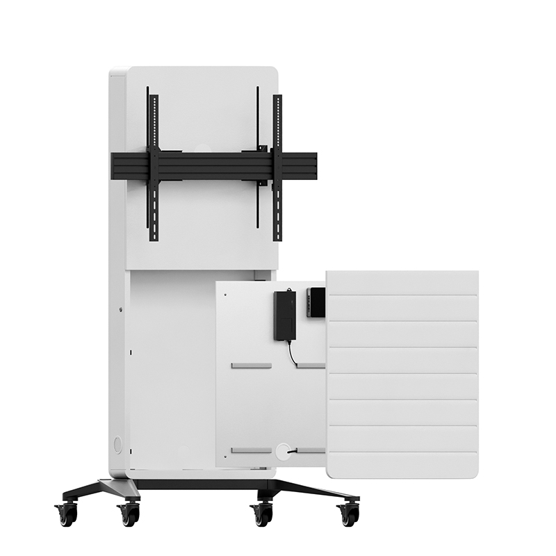 Hagor CON-Line M Lift 55-75" 2813 - Medienstele mobil mit Rollen und elektrischem Lift - 55-75" - Landscape - max. 50 kg - VESA 800x600 - Weiß