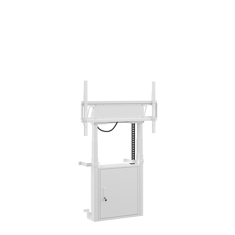 Hagor HP Twin Lift FW-W 8252 - Boden-Wand-Montage motorischer Display-Lift 55-86" - max. 120 kg - VESA 900x600 - 980 mm Hub - weiß