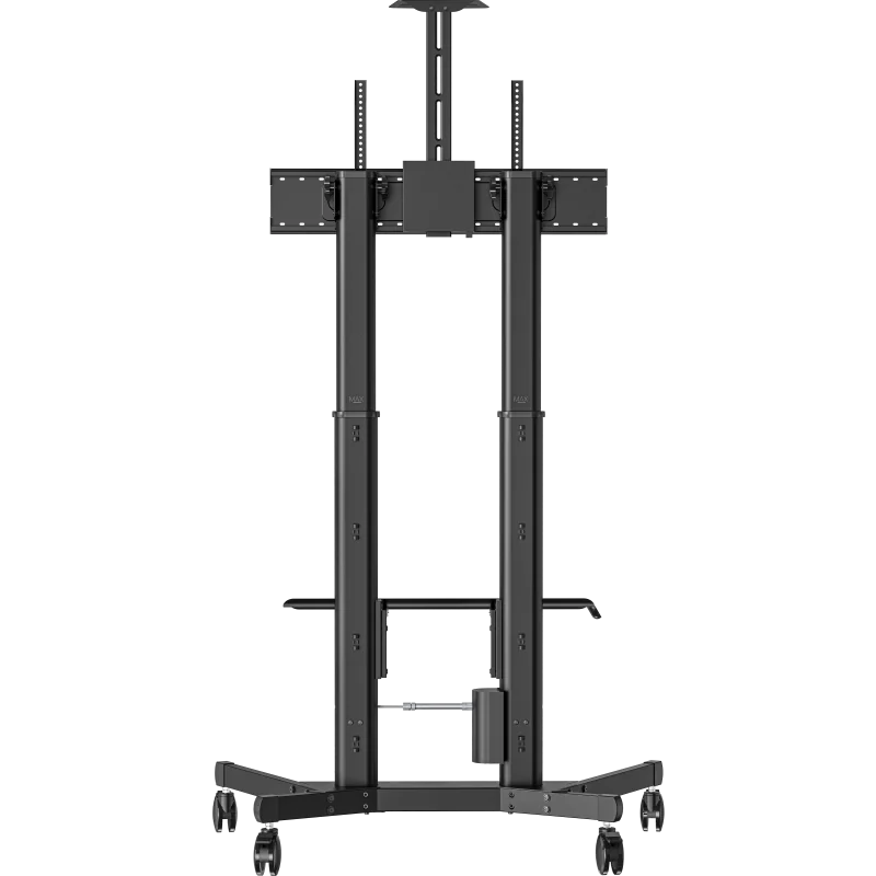 Vision VFM-F26M - Display Rollwagen 55-100" - motorisch höhenverstellbar 400 mm - neigbar - Videokonferenzablage - max. 80 kg - VESA 200x200-800x600 - schwarz