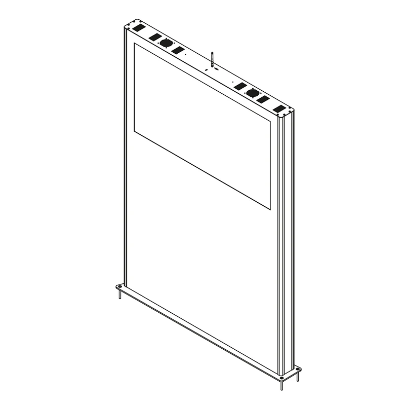 Hagor vis-it Landscape 49 - 55" 1915 - Indoorstele Landscape - 49 - 55" (124 - 140 cm) - Mini-PC-Fach abschließbar - aktive Lüftung - Anthrazitgrau RAL 7016