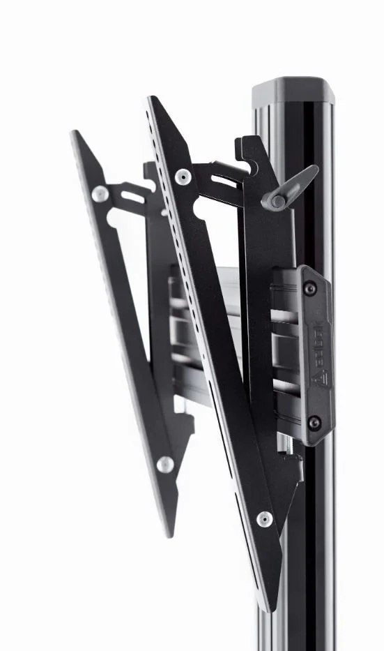 EDBAK TRV200 - Videokonferenz-Rollwagen 75-86" - manuell höhenverstellbar - neigbar - Videokonferenzablage - max. 120 kg - VESA max. 900x600 - schwarz