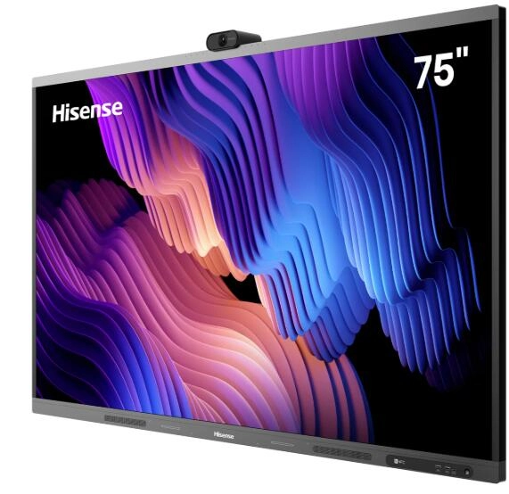 Hisense 75WM6FE - Interaktives Touch-Display 75" - 4K UHD - 400 cd/m² - 55-Punkt-Touch - Android 13 EDLA - 4K-Kamera + Wandhalterung inklusive - Dolby Atmos - VESA 600x600 - schwarz