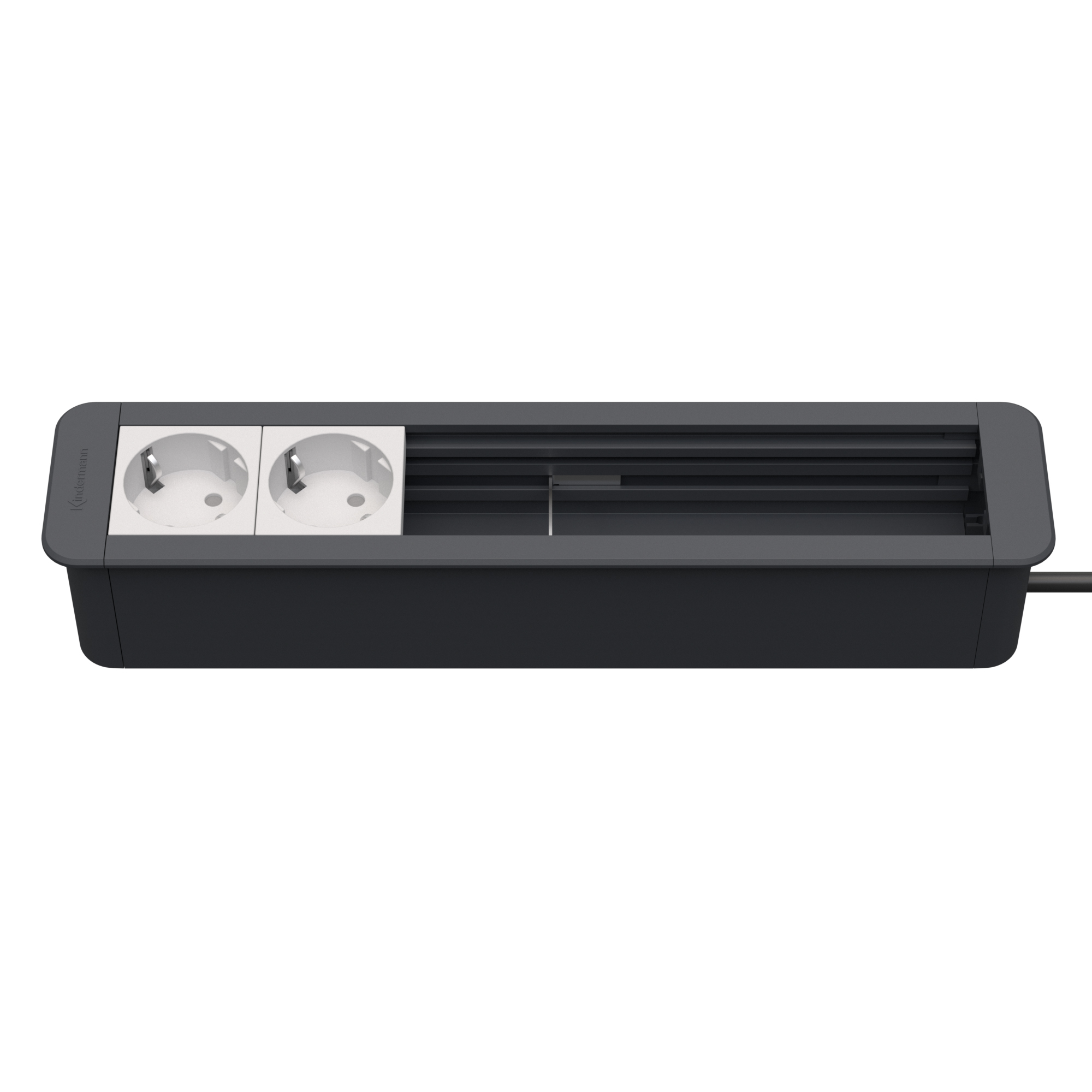 Kindermann CablePort Office frame 6-fach, 2x Strom