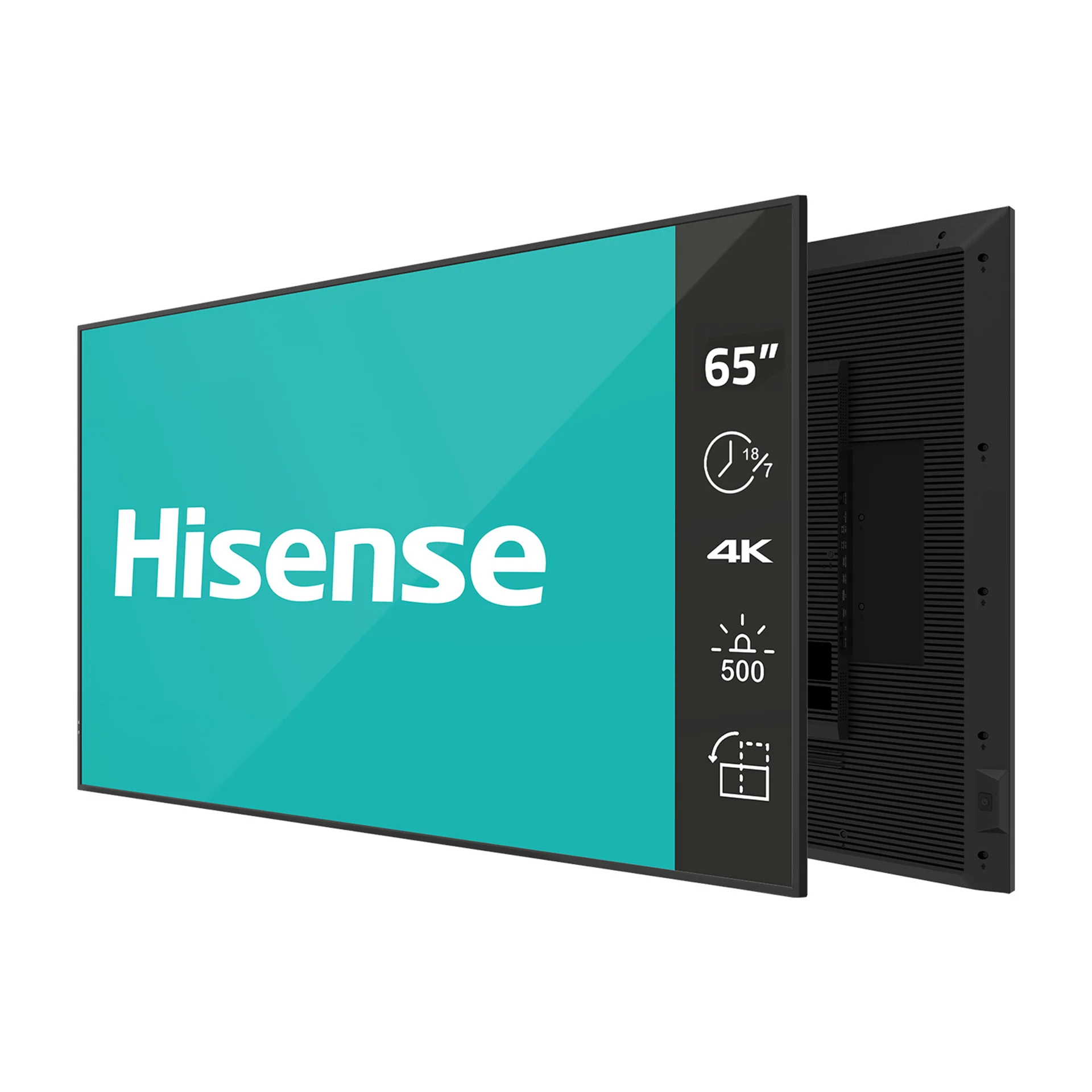 Hisense 65GM50D - 65" Digital Signage Display - 4K UHD - 500 cd/m² - 18/7 - Android 11 - VESA 400x400 - schwarz