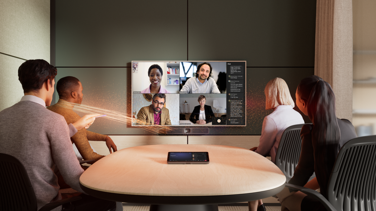 RightSight 2 Grid View – einzelne Personen im Meetingraum werden gleichberechtigt für Remote-Teilnehmer freigestellt