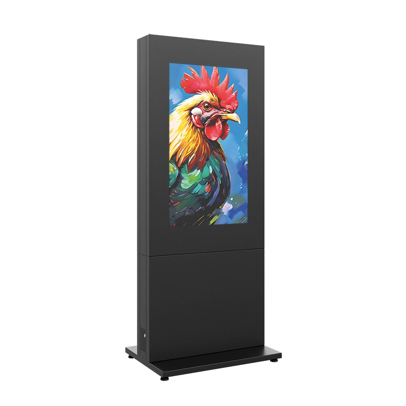 Hagor HP Kiosk 46" FS B2B - Back-to-Back Indoorstele 46" für 2 Displays - Portrait - abschliessbar - Anthrazitgrau