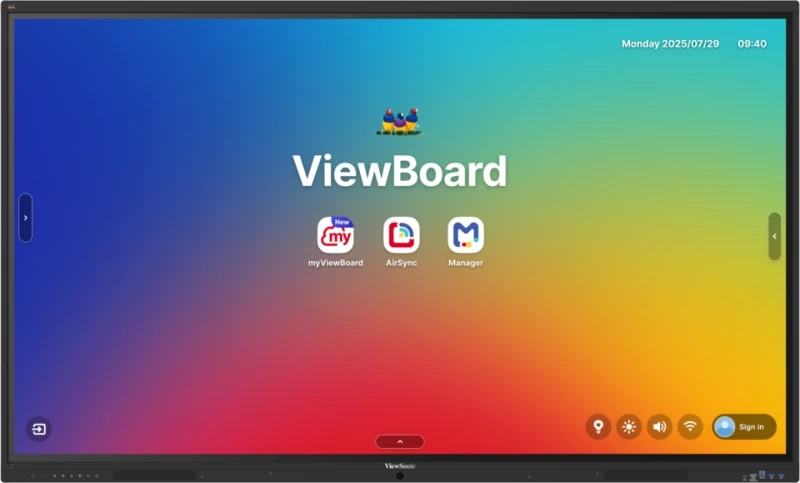 ViewSonic IFP7541-1-1C - Interaktives Touch-Display 75 Zoll - UHD 4K VA - Android 16 EDLA - 64-Punkt-Touch - 55W 2.1-Audio - VESA 800x400