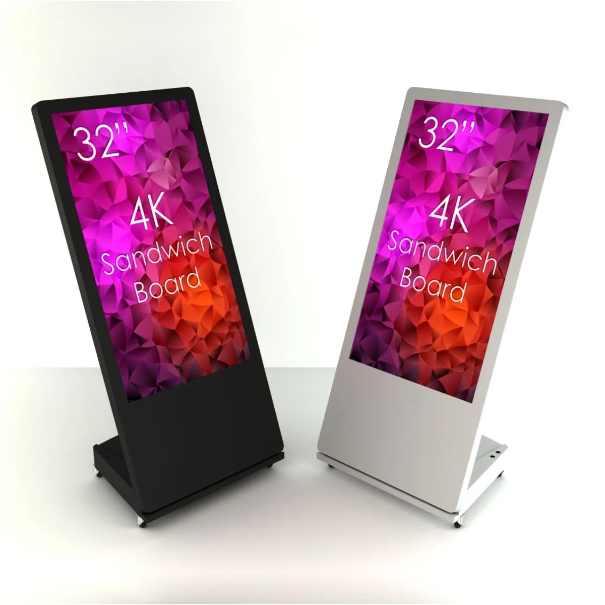 SWEDX SWSB32K8-A1 - Digitaler Kundenstopper 32" - 4K UHD - 350 cd/m² - 24/7 - NO-OS - Portrait - Weiß